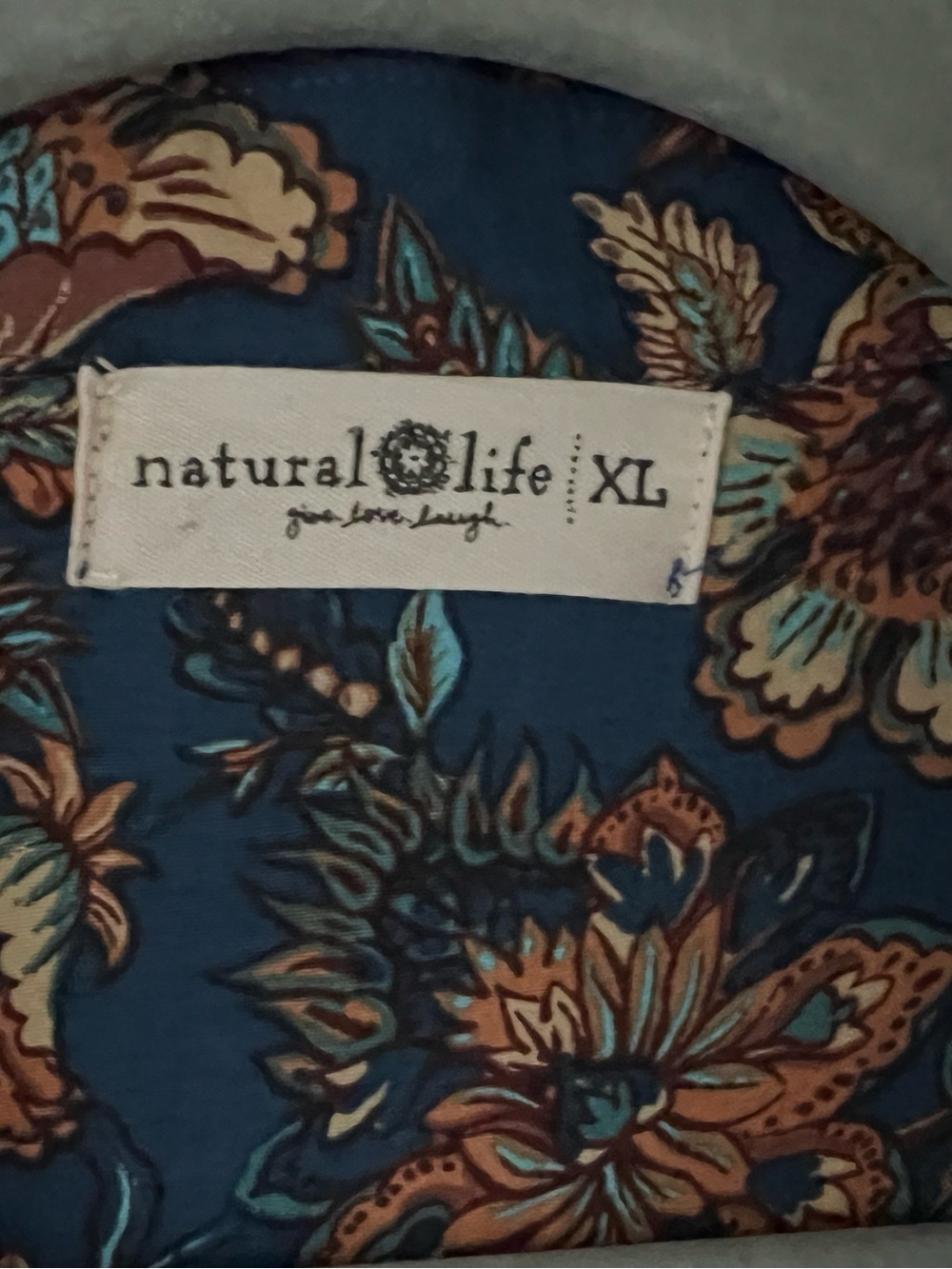 Natural Life Ansley Boho Tunic Shirt Dress Paisley Floral Button Sz XL - Picture 6 of 12